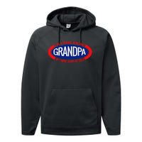 IM A Drag Racing Grandpa Like A Normal Grandpa But Cooler Performance Fleece Hoodie