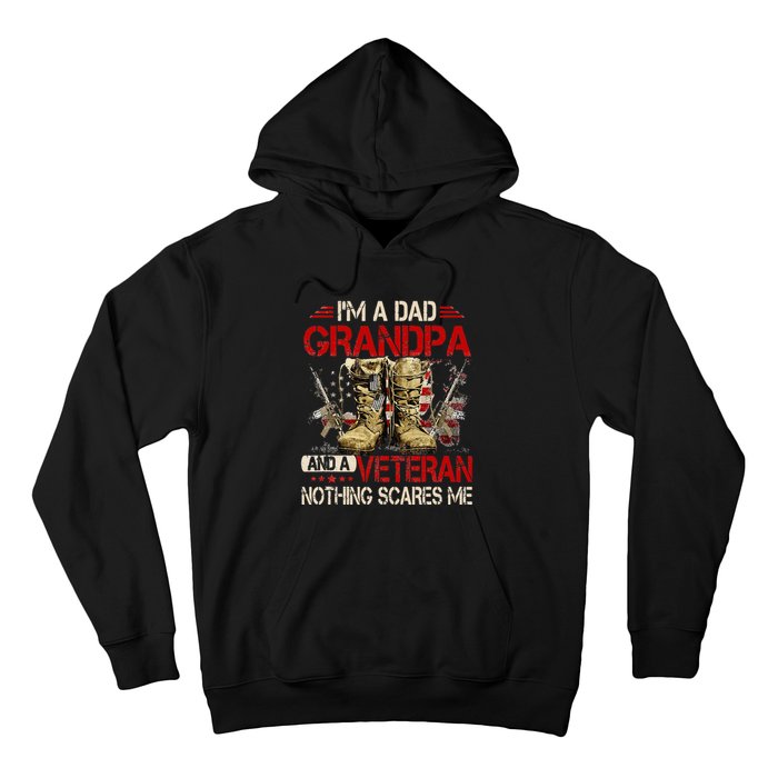 Im A Dad Grandpa And A Veteran American Flag Gists For Dad Hoodie