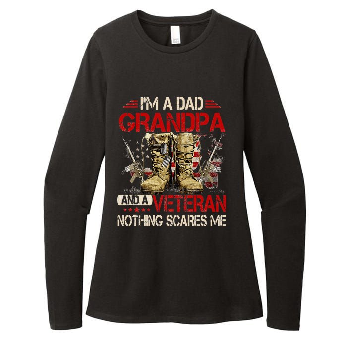 Im A Dad Grandpa And A Veteran American Flag Gists For Dad Womens CVC Long Sleeve Shirt