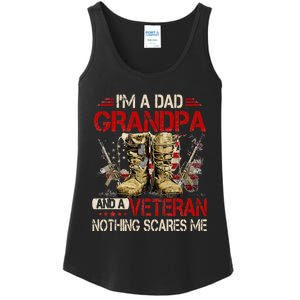 Im A Dad Grandpa And A Veteran American Flag Gists For Dad Ladies Essential Tank