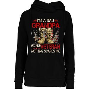 Im A Dad Grandpa And A Veteran American Flag Gists For Dad Womens Funnel Neck Pullover Hood