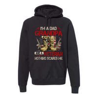 Im A Dad Grandpa And A Veteran American Flag Gists For Dad Premium Hoodie