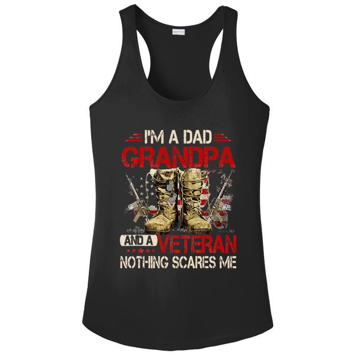 Im A Dad Grandpa And A Veteran American Flag Gists For Dad Ladies PosiCharge Competitor Racerback Tank