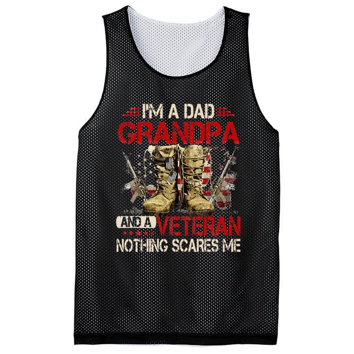 Im A Dad Grandpa And A Veteran American Flag Gists For Dad Mesh Reversible Basketball Jersey Tank