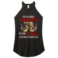 Im A Dad Grandpa And A Veteran American Flag Gists For Dad Women's Perfect Tri Rocker Tank