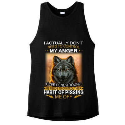I Actually Dont Need To Control My Anger Every Around Me Ladies PosiCharge Tri-Blend Wicking Tank