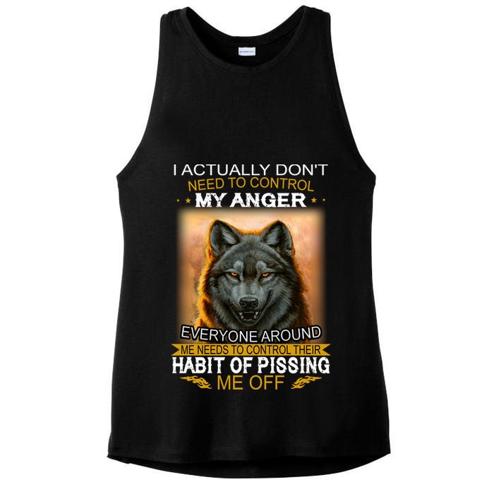 I Actually Dont Need To Control My Anger Every Around Me Ladies PosiCharge Tri-Blend Wicking Tank
