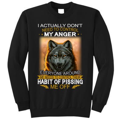 I Actually Dont Need To Control My Anger Every Around Me Sweatshirt