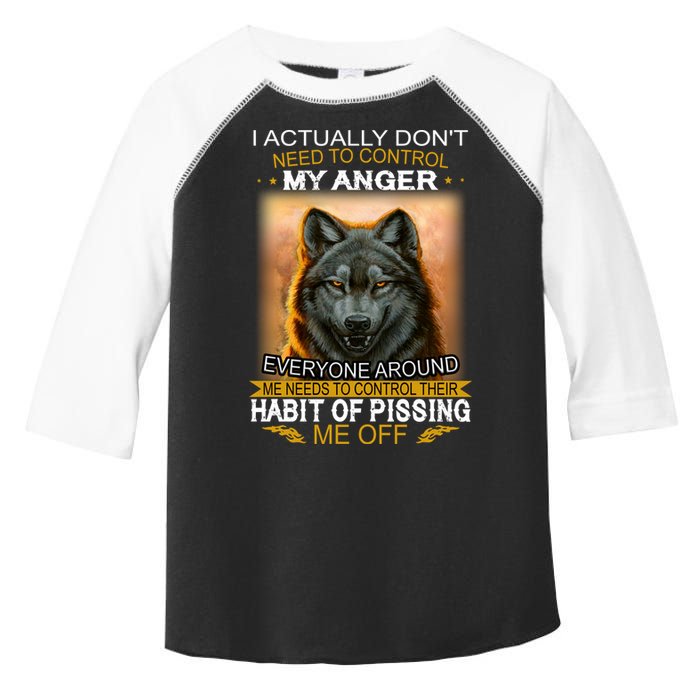 I Actually Dont Need To Control My Anger Every Around Me Toddler Fine Jersey T-Shirt