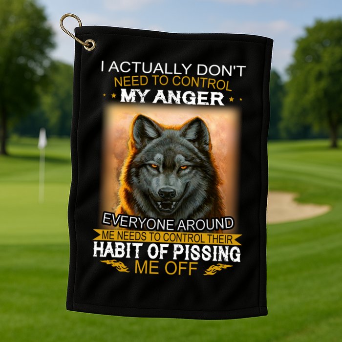 I Actually Dont Need To Control My Anger Every Around Me Golf Towel