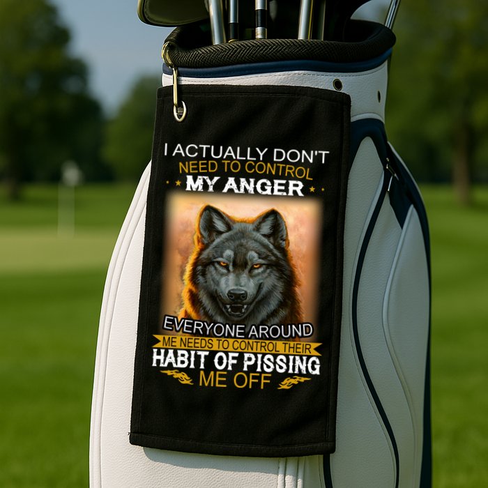 I Actually Dont Need To Control My Anger Every Around Me Golf Towel