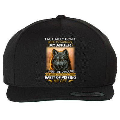 I Actually Dont Need To Control My Anger Every Around Me Wool Snapback Cap