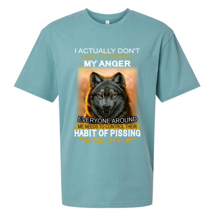 I Actually Dont Need To Control My Anger Every Around Me Sueded Cloud Jersey T-Shirt