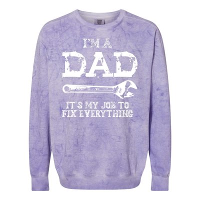 I'm A Dad It's My Job To Fix Everything Colorblast Crewneck Sweatshirt