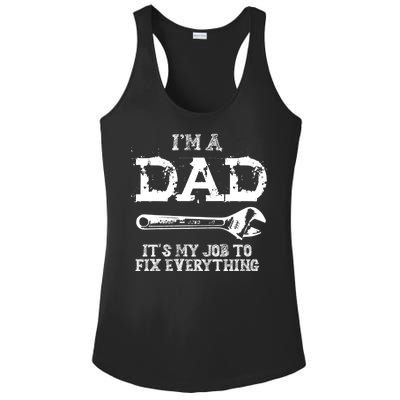 I'm A Dad It's My Job To Fix Everything Ladies PosiCharge Competitor Racerback Tank