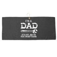 I'm A Dad It's My Job To Fix Everything Large Microfiber Waffle Golf Towel