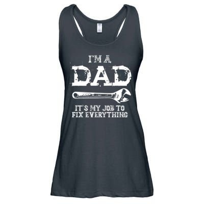 I'm A Dad It's My Job To Fix Everything Ladies Essential Flowy Tank