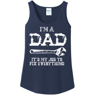 I'm A Dad It's My Job To Fix Everything Ladies Essential Tank