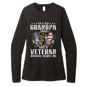 Im A Dad Grandpa And A Veteran Nothing Scares Me Womens CVC Long Sleeve Shirt