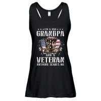 Im A Dad Grandpa And A Veteran Nothing Scares Me Ladies Essential Flowy Tank