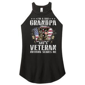 Im A Dad Grandpa And A Veteran Nothing Scares Me Women's Perfect Tri Rocker Tank