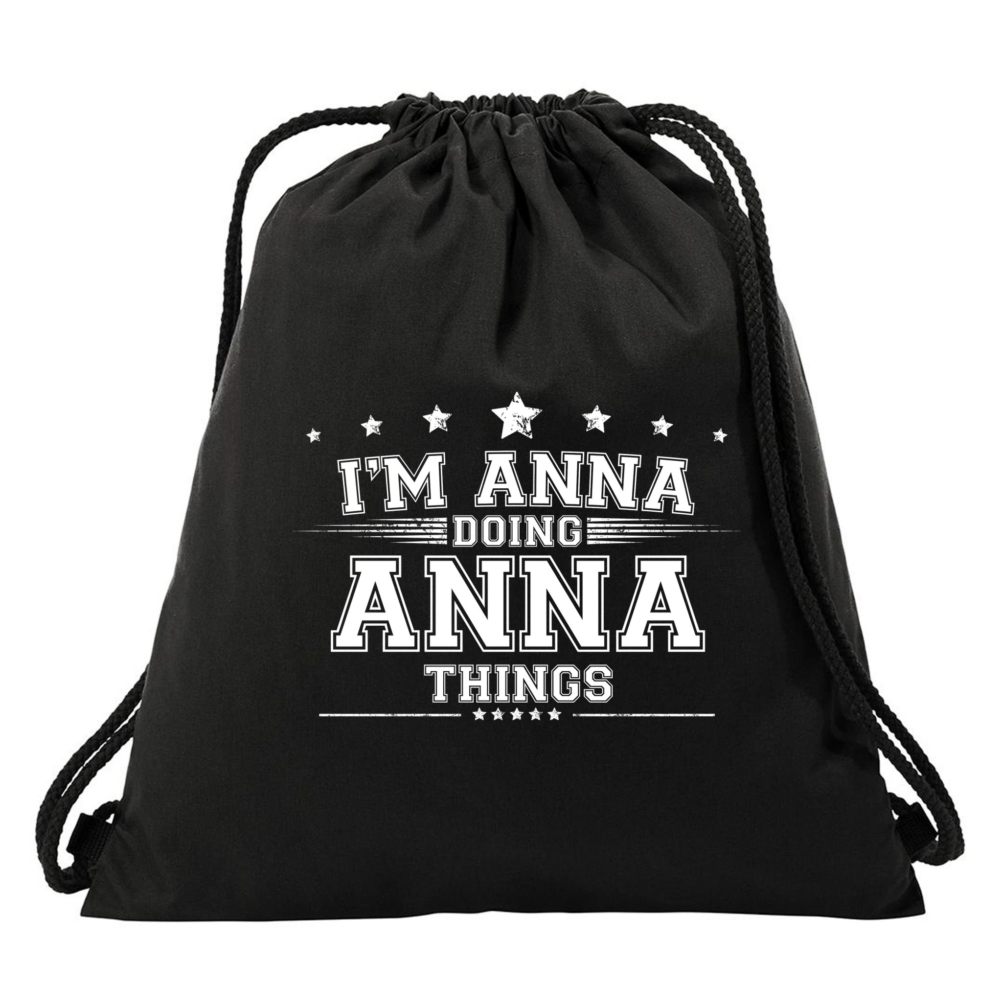 Im Anna Doing Anna Things Drawstring Bag