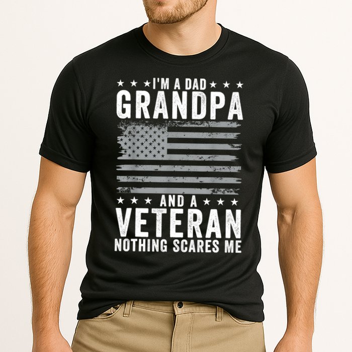 Im A Dad Grandpa And Veteran Fathers Day Papa Grandpa Cooling Performance Crew T-Shirt
