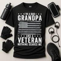 Im A Dad Grandpa And Veteran Fathers Day Papa Grandpa Cooling Performance Crew T-Shirt