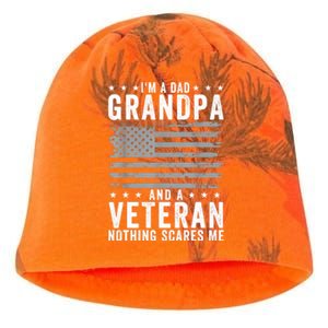 Im A Dad Grandpa And Veteran Fathers Day Papa Grandpa Kati - Camo Knit Beanie