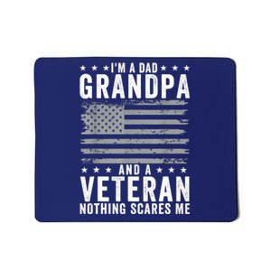 Im A Dad Grandpa And Veteran Fathers Day Papa Grandpa Mousepad