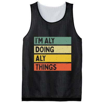 IM Aly Doing Aly Things Funny Personalized Quote Mesh Reversible Basketball Jersey Tank