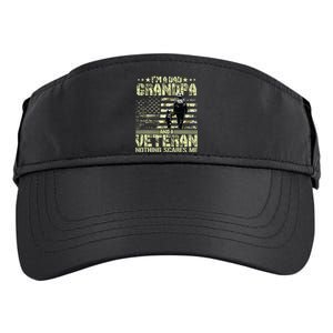 Im A Dad Grandpa And Veteran Fathers Day Papa Grandpa Adult Drive Performance Visor