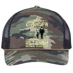 Im A Dad Grandpa And Veteran Fathers Day Papa Grandpa Retro Rope Trucker Hat Cap