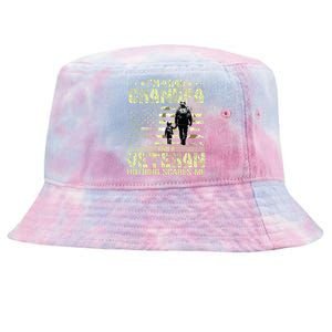 Im A Dad Grandpa And Veteran Fathers Day Papa Grandpa Tie-Dyed Bucket Hat