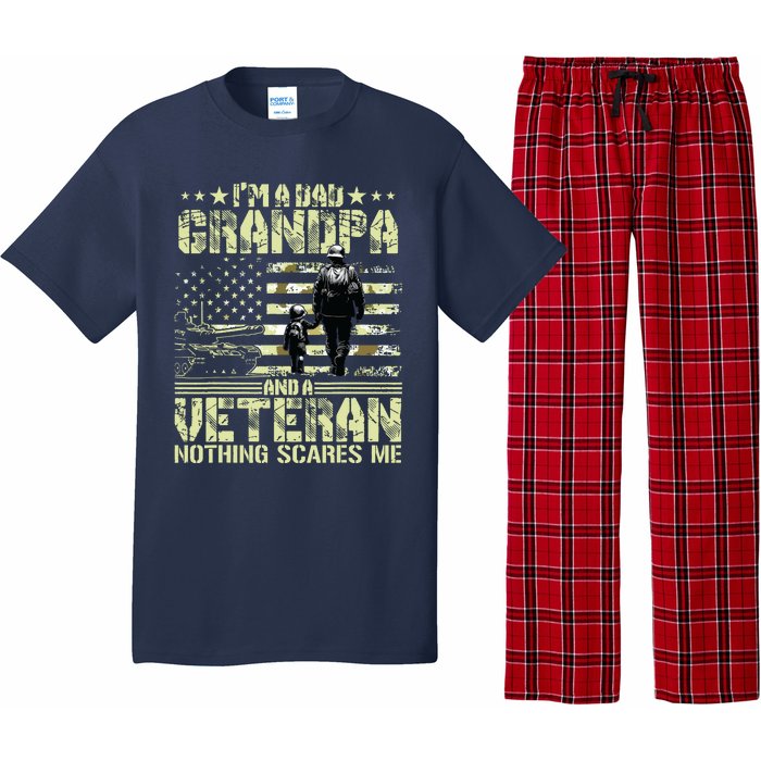 Im A Dad Grandpa And Veteran Fathers Day Papa Grandpa Pajama Set