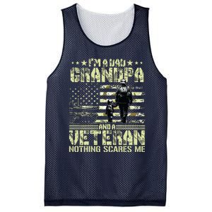 Im A Dad Grandpa And Veteran Fathers Day Papa Grandpa Mesh Reversible Basketball Jersey Tank