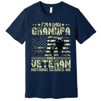 Im A Dad Grandpa And Veteran Fathers Day Papa Grandpa Premium T-Shirt