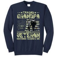 Im A Dad Grandpa And Veteran Fathers Day Papa Grandpa Tall Sweatshirt