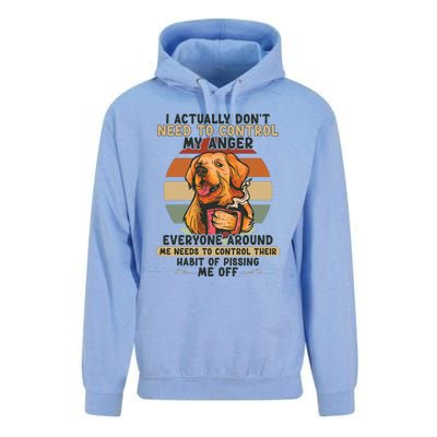 I Actually Dont Need To Control My Anger Dog Coffee Unisex Surf Hoodie