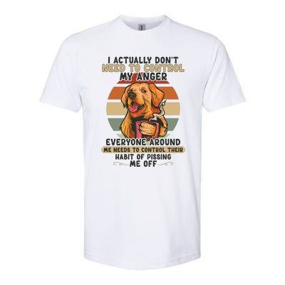 I Actually Dont Need To Control My Anger Dog Coffee Softstyle® CVC T-Shirt