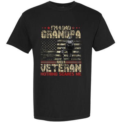 IM A Dad Grandpa And Veteran Fathers Day Papa Grandpa Garment-Dyed Heavyweight T-Shirt