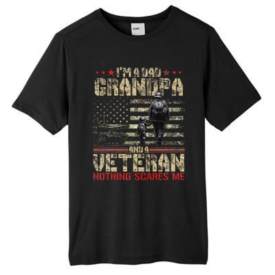 IM A Dad Grandpa And Veteran Fathers Day Papa Grandpa Tall Fusion ChromaSoft Performance T-Shirt