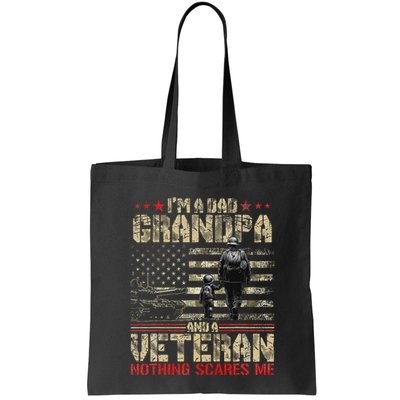 IM A Dad Grandpa And Veteran Fathers Day Papa Grandpa Bag