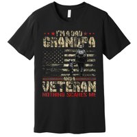 IM A Dad Grandpa And Veteran Fathers Day Papa Grandpa Premium T-Shirt