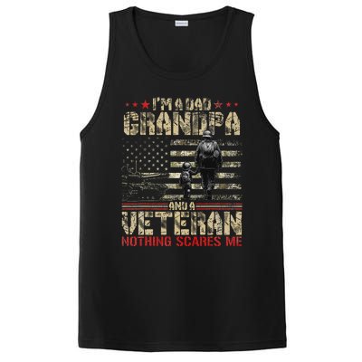 IM A Dad Grandpa And Veteran Fathers Day Papa Grandpa PosiCharge Competitor Tank