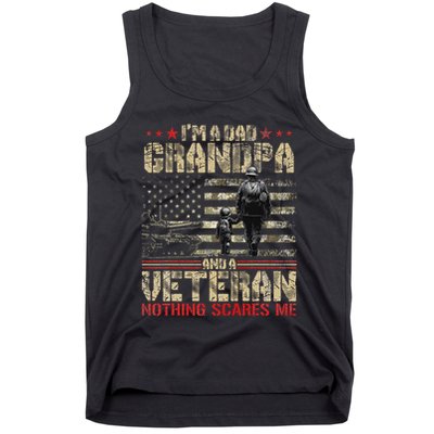 IM A Dad Grandpa And Veteran Fathers Day Papa Grandpa Tank Top