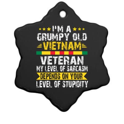 I'm A Dad A Grandpa And A Vietnam Veteran Ceramic Star Ornament