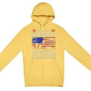 IM A Dad Grandpa And Vietnam Veteran Us Flag Papa Grandpa Premium Pullover Hoodie