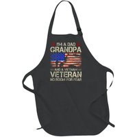 IM A Dad Grandpa And Vietnam Veteran Us Flag Papa Grandpa Full-Length Apron With Pockets