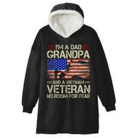 IM A Dad Grandpa And Vietnam Veteran Us Flag Papa Grandpa Hooded Wearable Blanket